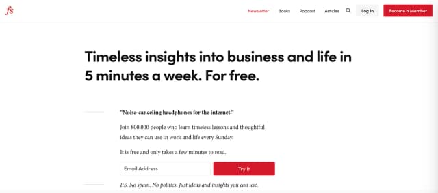 Brain Food newsletter by Shane Parrish
