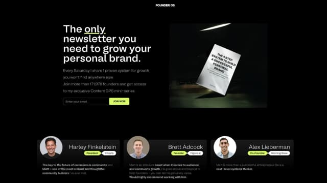 Founder OS newsletter by Matt Gray