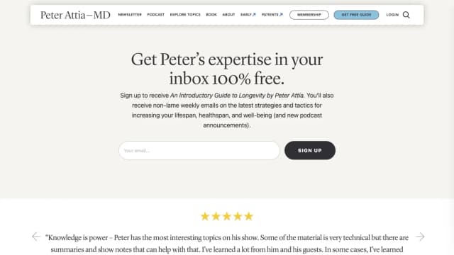 Peter Attia MD newsletter by Peter Attia