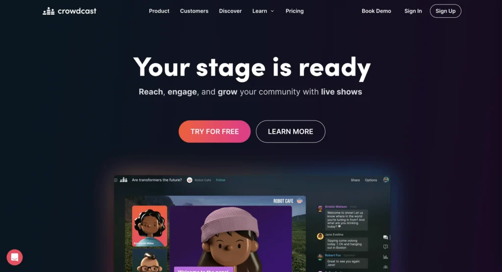 Crowdcast - best live streaming platforms