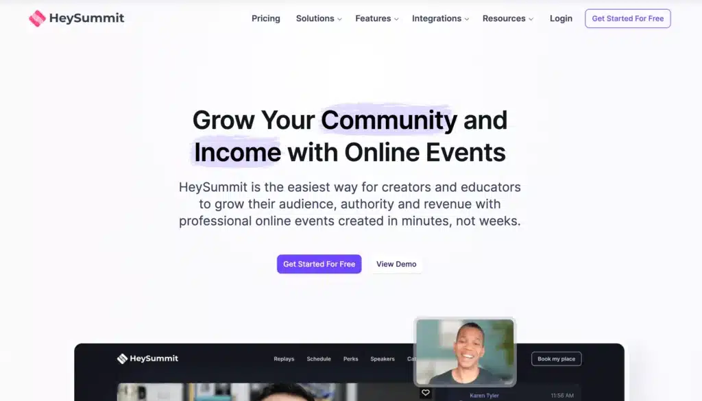 HeySummit - best virtual conference platforms