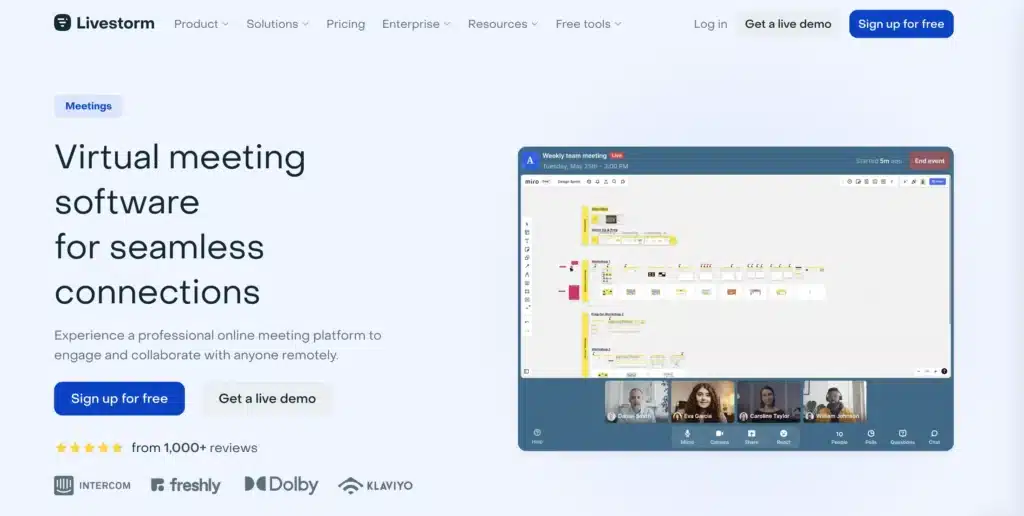 Livestorm - best video conferencing software