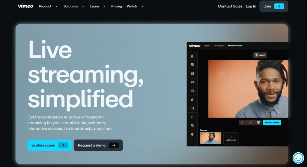 Vimeo Advanced - best live streaming software platforms