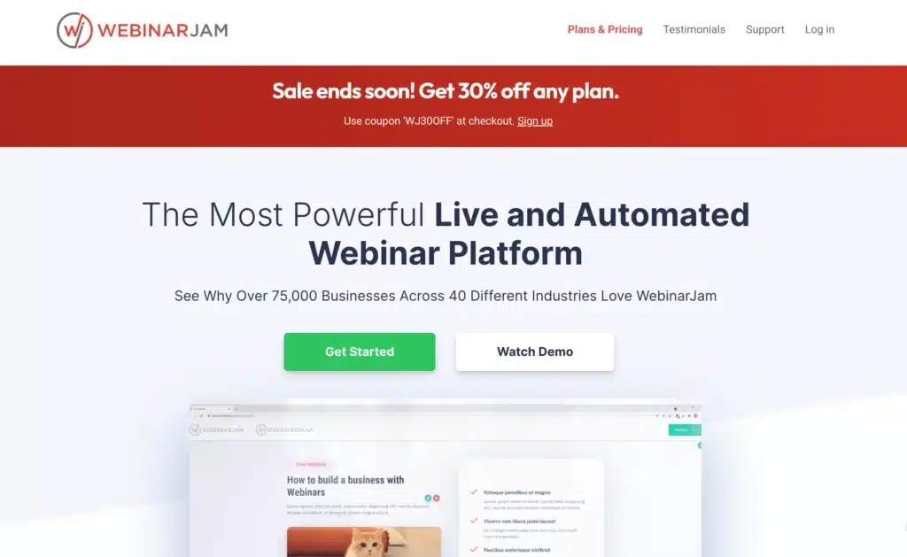WebinarJam - best virtual conference platforms