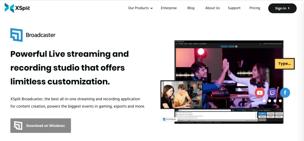 XSplit Broadcaster - best live streaming software for gamers