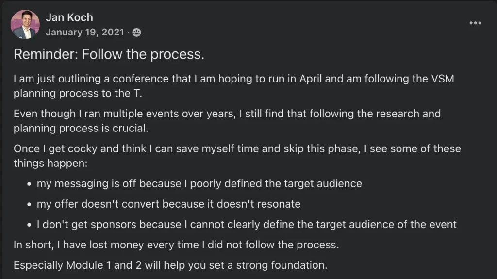 Influencer marketing mistakes - Follow up process - Jan Koch example